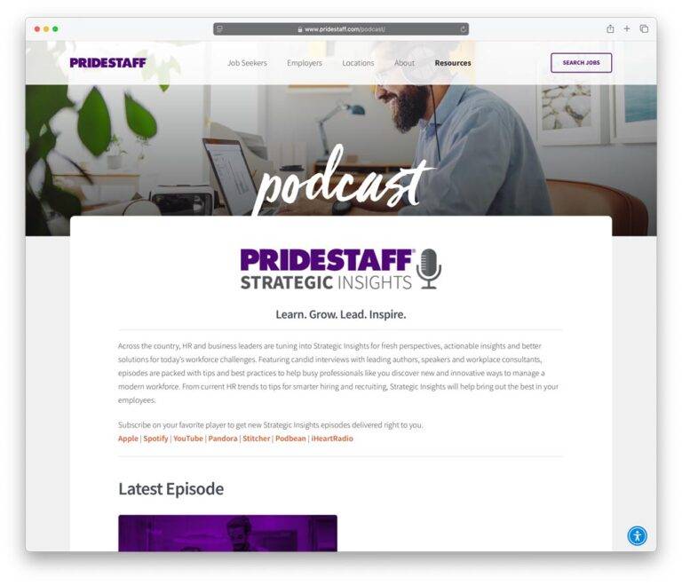 Strategic Insights Podcast featuring interviews with workplace consultants