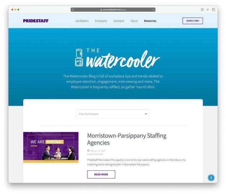 The Watercooler blog featuring career tips and recruiting best practices
